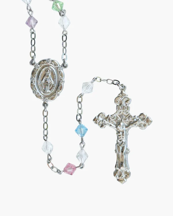 Marian Rosary Necklace - Multicolor