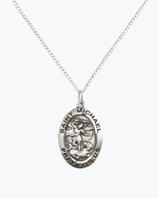 St. Michael Large "Pray for Us" Pendant