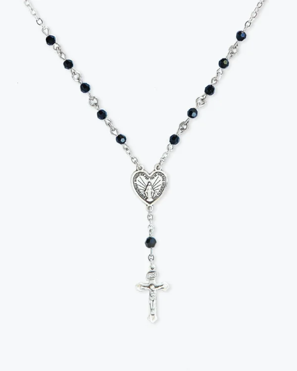 Miraculous Heart Necklace - Black